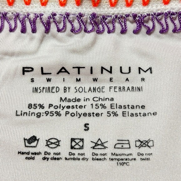 PilyQ PQ Teaberry Crochet Trim Scoop Swim Bikini Bottom Size S NWT - Picture 5 of 9